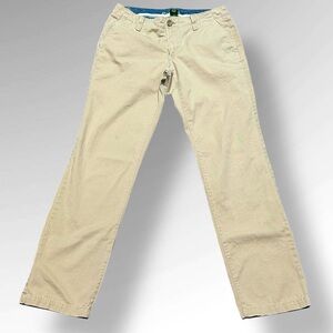 EDDIE BAUER Slightly Curvy Straight Leg Mid-Rise Khaki Pants Sz 6 Casual